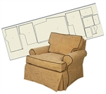 Slipcover Pattern - Body only. Sofas, Armchairs, Wingbacks, Chaises