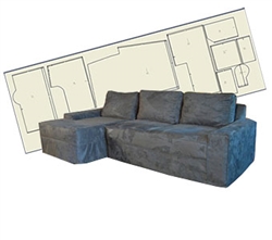 Slipcover Pattern - Sectional Body only. One-arm, wrapback, corner, chise & armless
