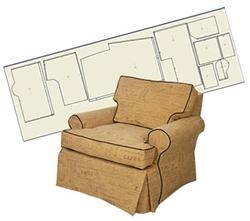 Slipcover Pattern - Body only. Sofas, Armchairs, Wingbacks, Chaises