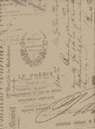 Cushion Slipcover - Ecrire script print, flax